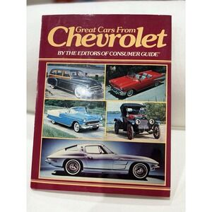 Great Cars From Chevrolet Hardcover Book Consumer Guide Vintage Auto History